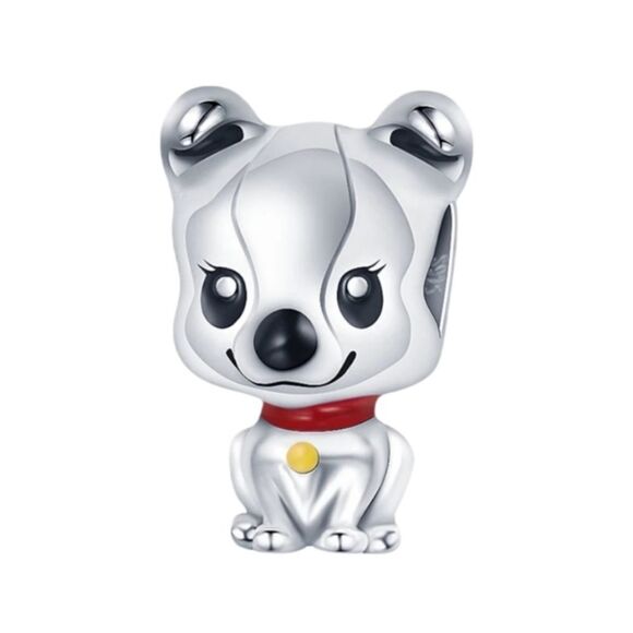 925 Silver Puppy Dog Charm - Picture 1 of 5